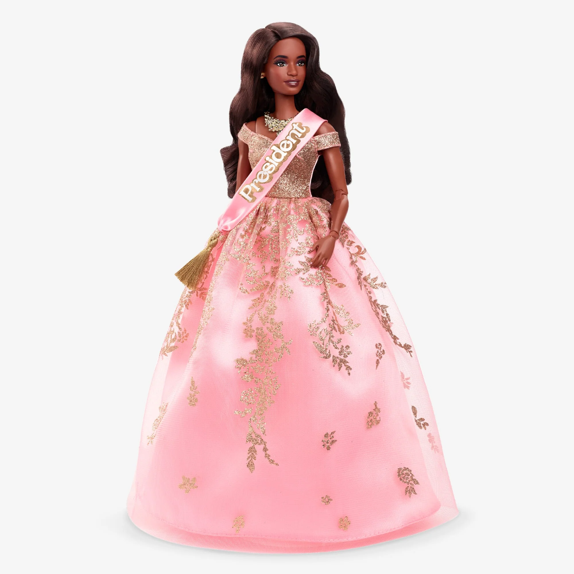 President Barbie in Pink and Gold Dress ā Barbie The Movie - Image 4