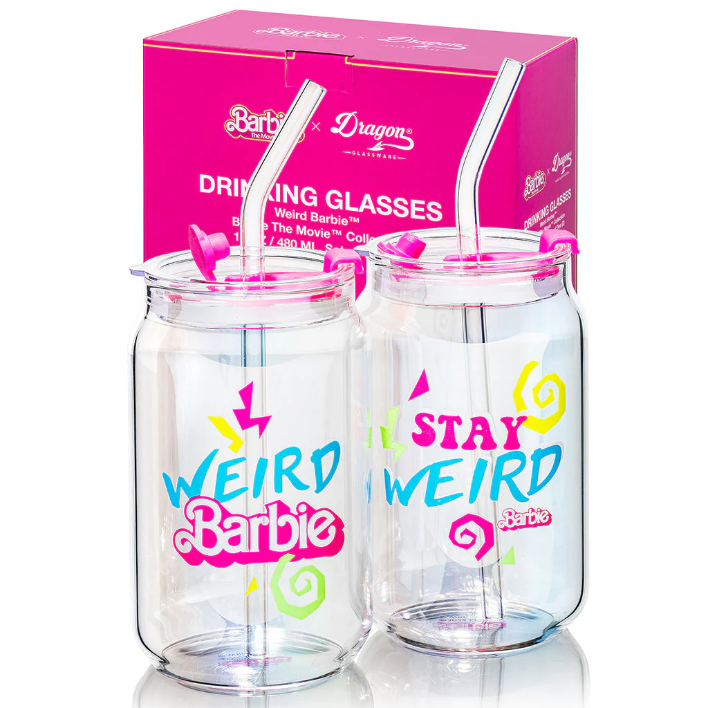 Barbie⢠the Movie X Dragon Glassware® Weird Barbie⢠Drinking Glasses