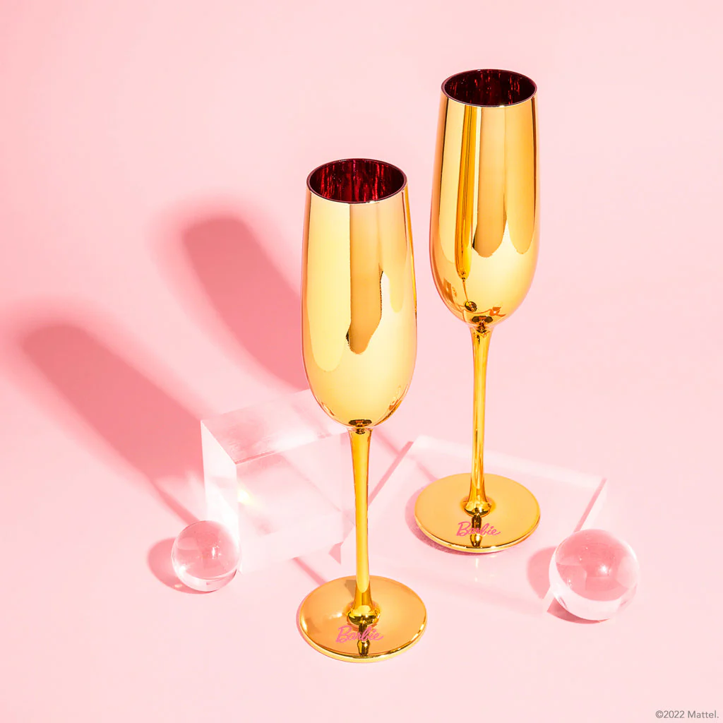 Barbie⢠X Dragon Glassware® Dreamhouse⢠Champagne Flutes - Image 6