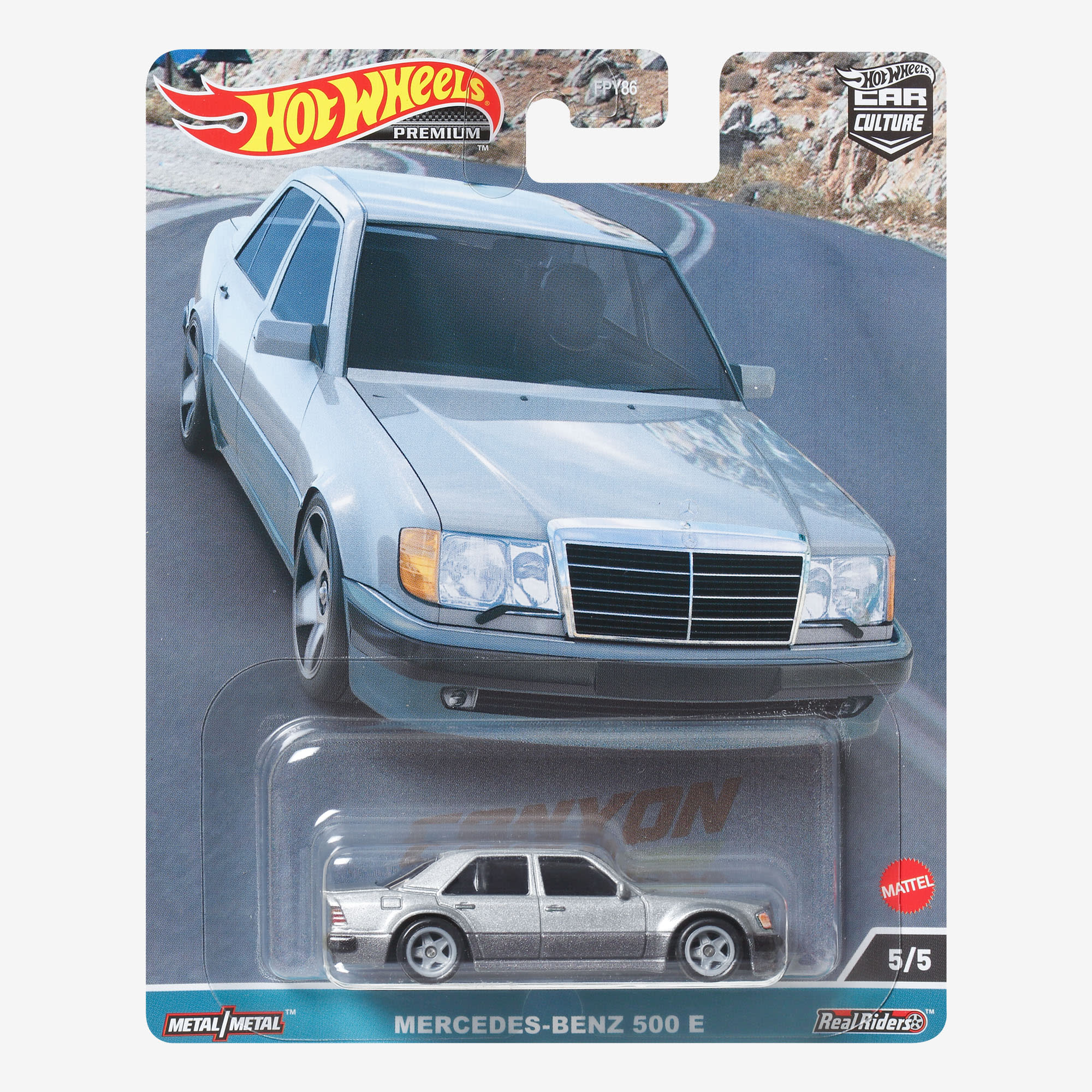 Hot Wheels Premium Car Culture Canyon Warriors ā Mercedes-Benz 500E