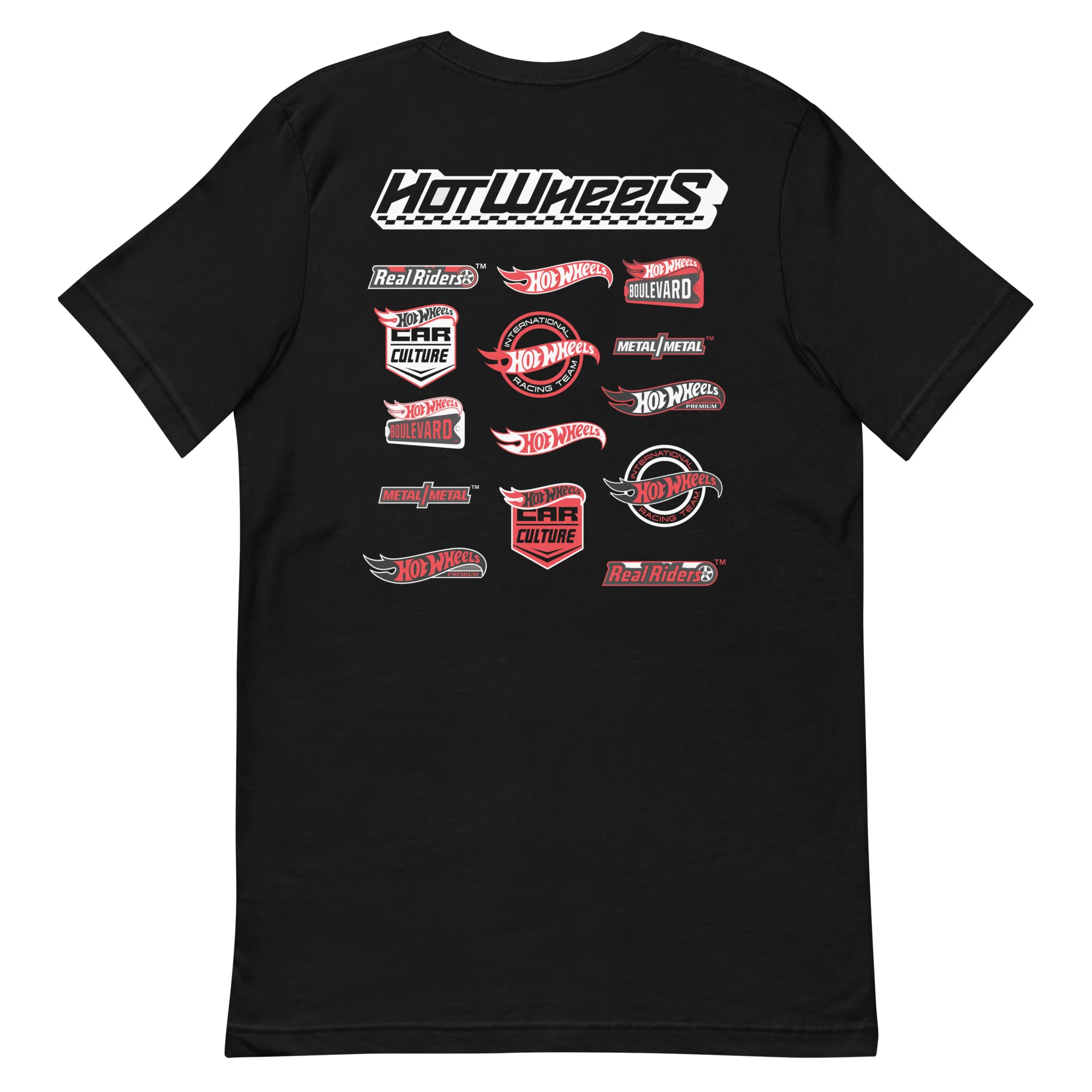 Hot Wheels High Performance Racing Embroidered Black T-Shirt - Image 2