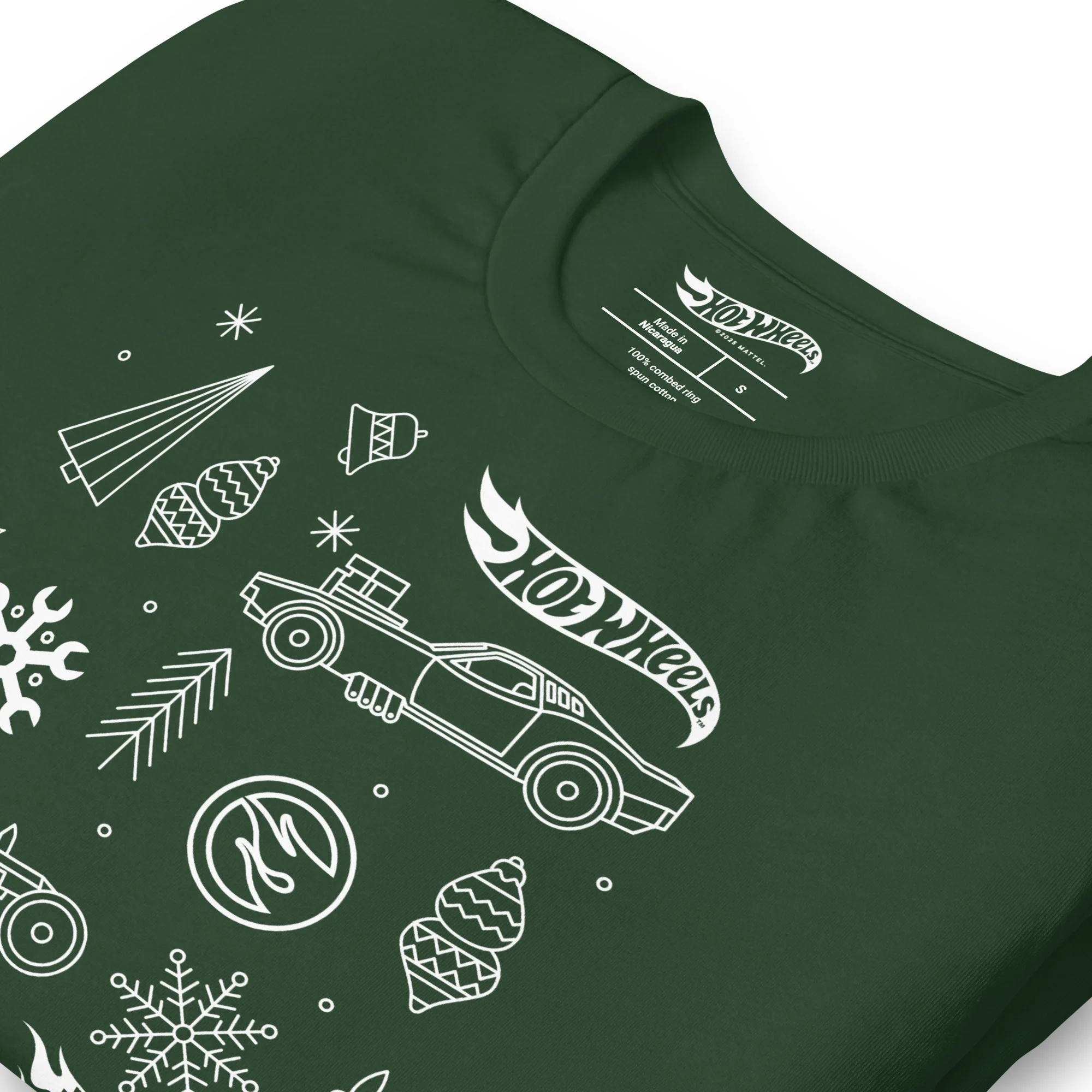 Hot Wheels Holiday Icons Green T-Shirt - Image 7