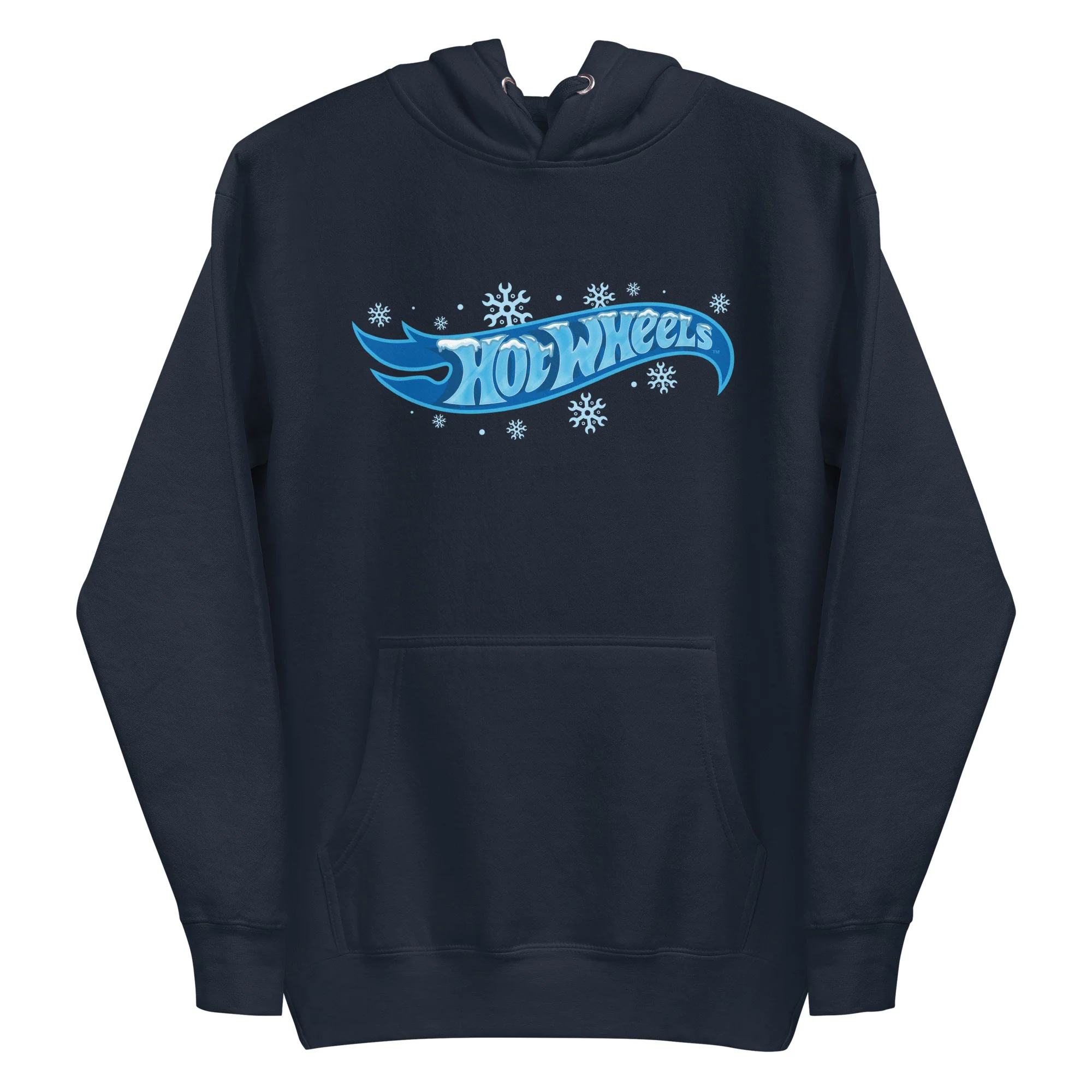 Hot Wheels Snowflake Gears Logo Navy Hoodie - Image 3